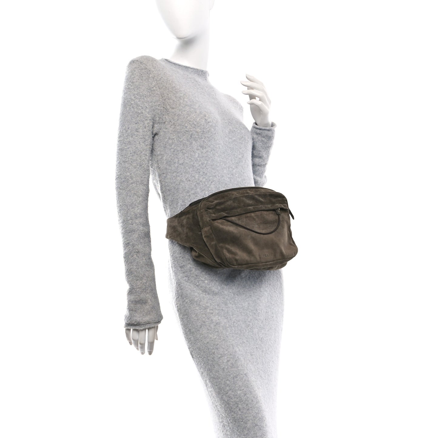 Suede Belt Bag Green