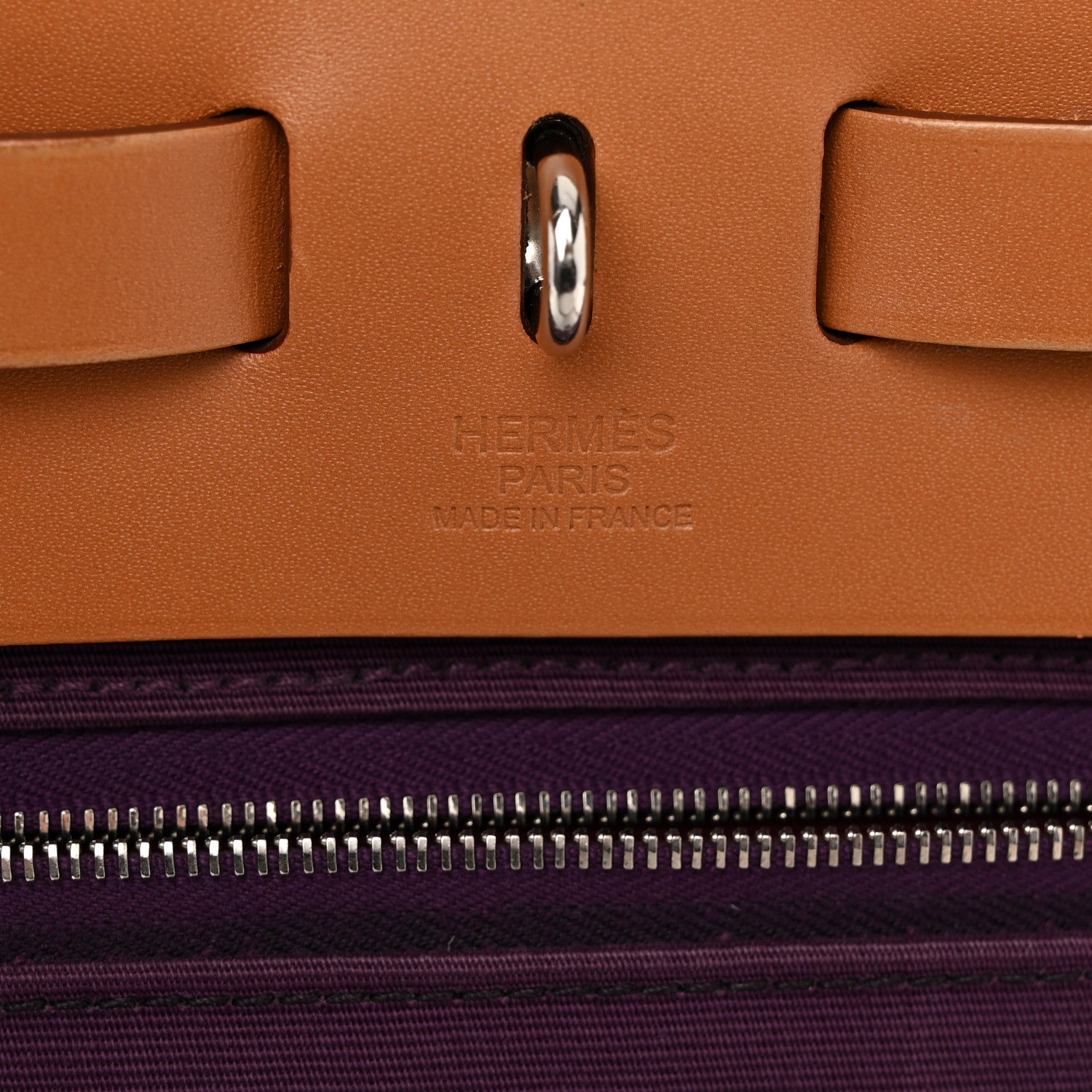 Hermes Toile Vache Hunter Herbag Zip 31 PM Cassis Fauve 7 of 12