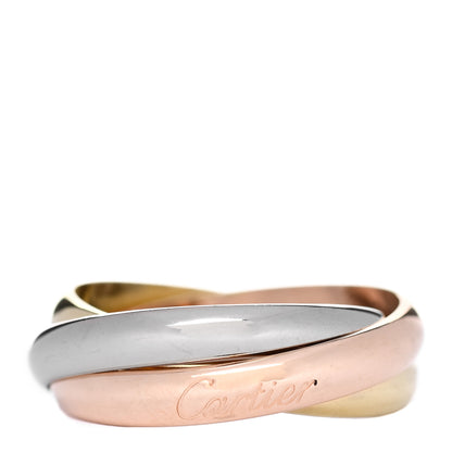 Cartier 18K Pink Yellow White Gold Classic Trinity Ring 57 8 1 of 4