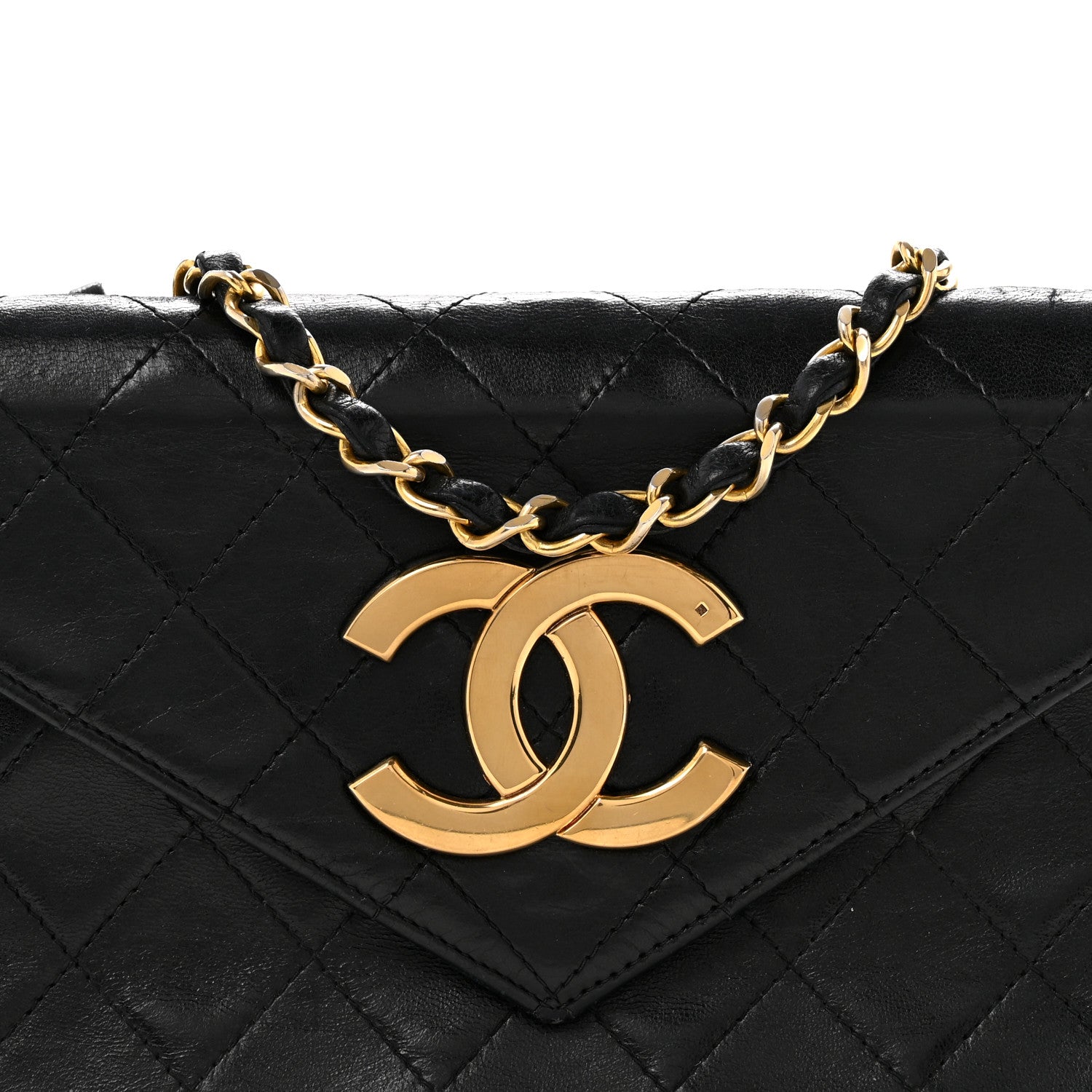 Chanel Lambskin Quilted Envelope Flap Black 10 of 18