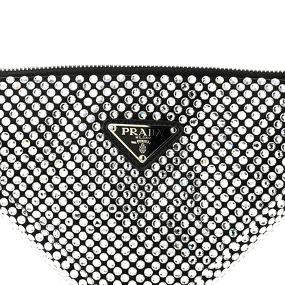 Prada Satin Crystal Triangle Pouch Cristal 8 of 11