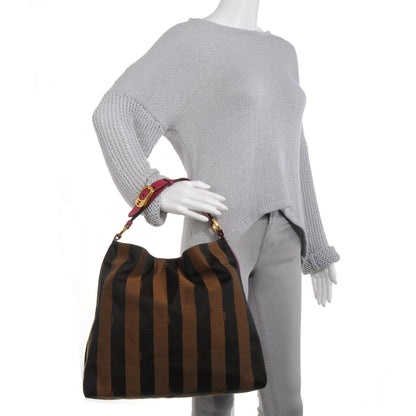 Fendi Pequin Vitello Large Hobo Tobacco Amarena 2 of 11
