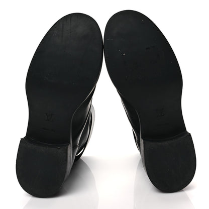 Louis Vuitton Calfskin Wonderland Flat Ranger Boots 39 Black 5 of 6