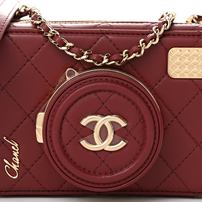 Chanel Lambskin Quilted Coco Click Bag Burgundy 8 of 11