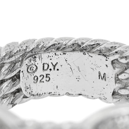 David Yurman Sterling Silver Diamond Confetti 4 Row Ring 54 6.75 4 of 4