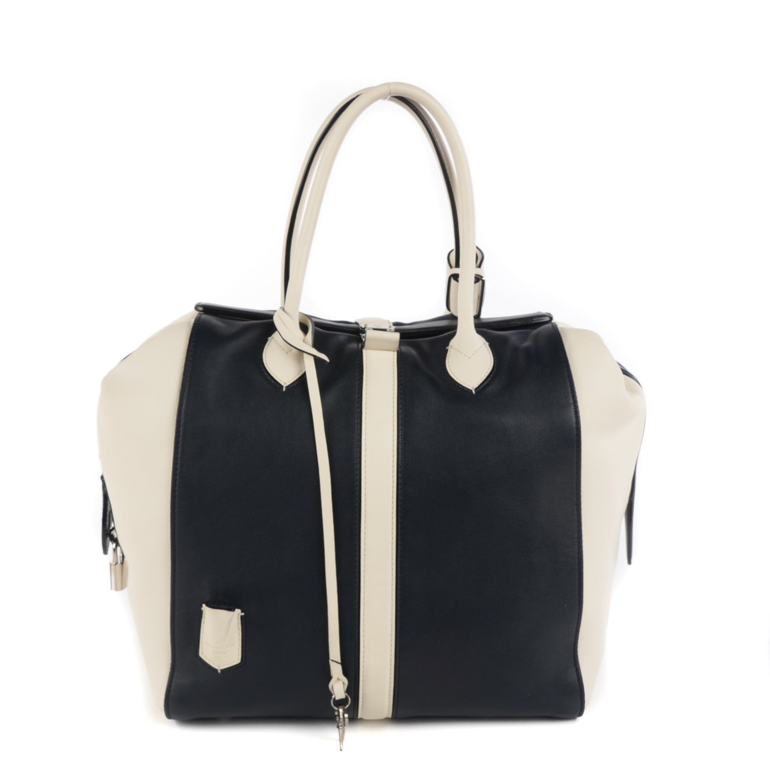 Louis Vuitton Calfskin Suship North South Speedy Navy White 1 of 8