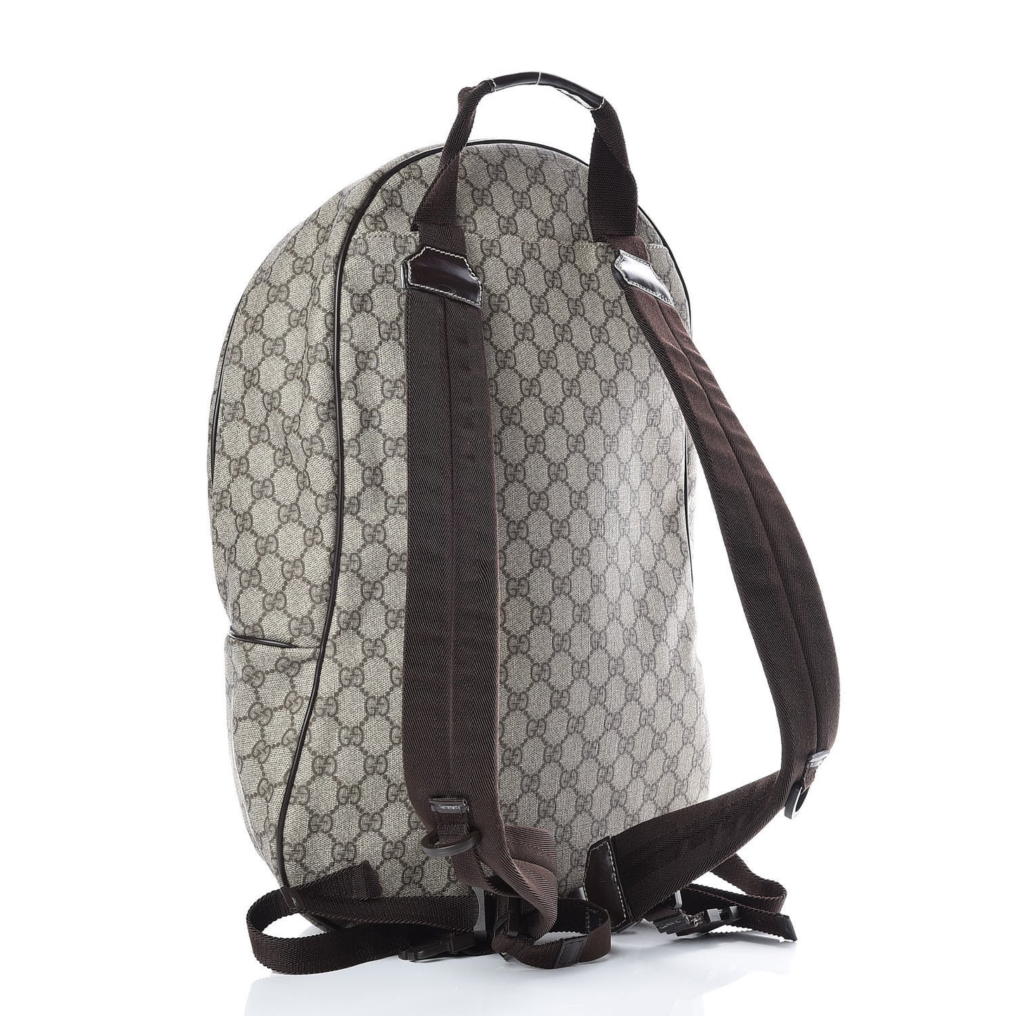GG Plus Monogram Interlocking G Medium Backpack Dark Brown