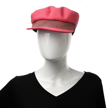Hermes Toile De Chanvre Cotton Stretch Cavale Pop Cap 56 Rose 2 of 8