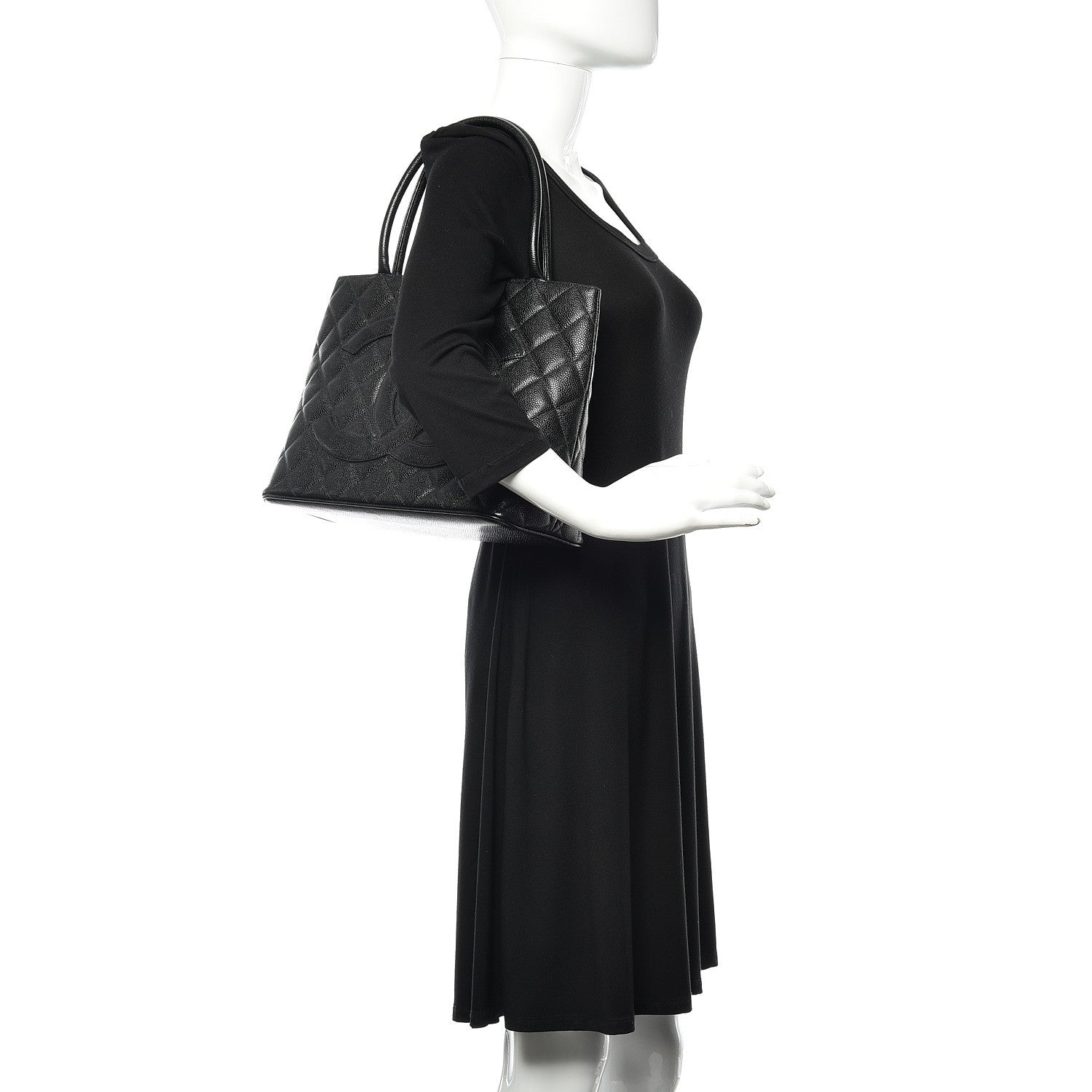 Chanel Caviar Quilted Medallion Tote Black 2 of 11