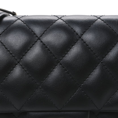 Chanel Calfskin Quilted CC Uniform Flap Belt Bag Black 9 of 11