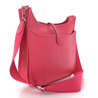 Hermes Taurillon Clemence EVELYNE III PM Rose Extreme 3 of 14