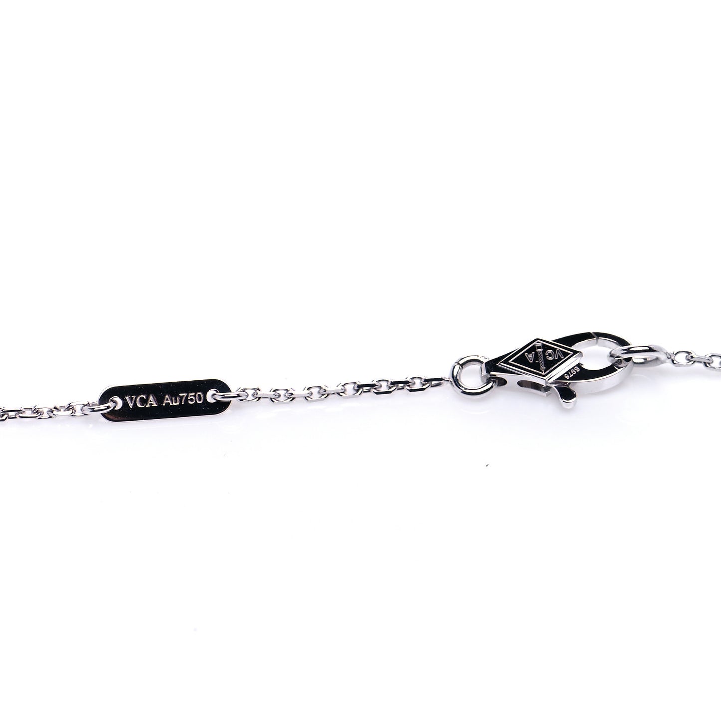 18K White Gold Diamond Mini Frivole Pendant Necklace