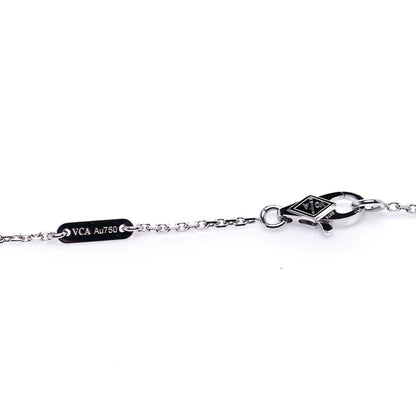 Van Cleef & Arpels 18K White Gold Diamond Mini Frivole Pendant Necklace 4 of 6