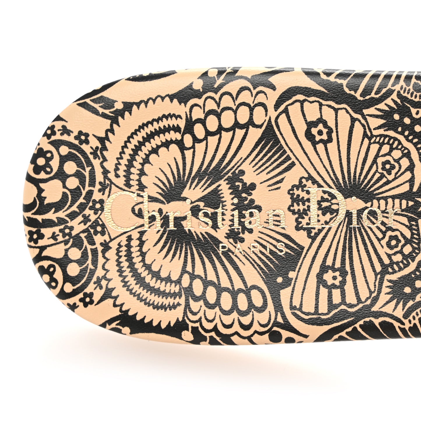 Straw Embroidered Dway Flat Slide Sandals 41 Natural Black