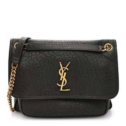 Saint Laurent Grained Lambskin Monogram Medium Niki Chain Satchel Light Musk 1 of 9