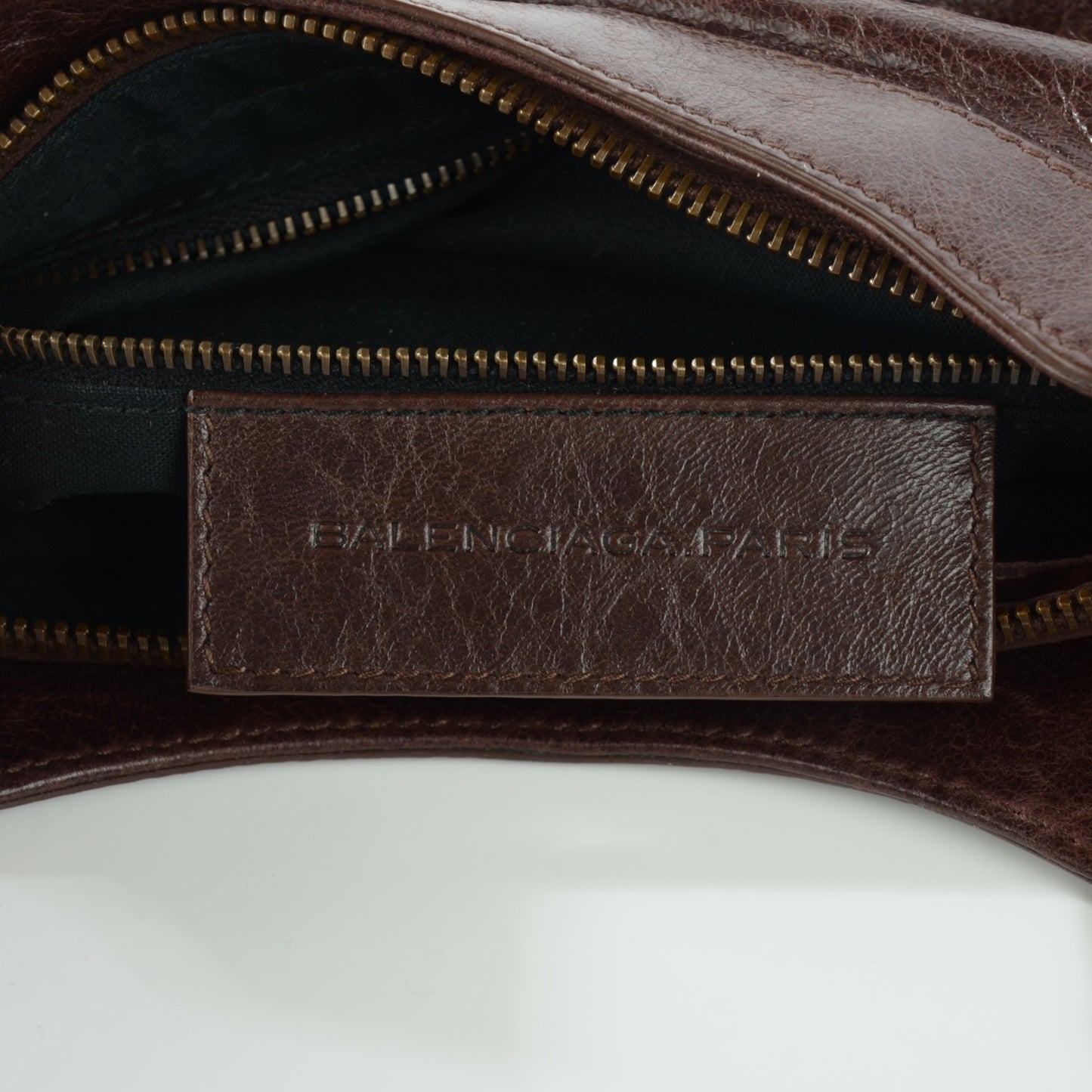 Agneau Classic Hardware Hip Cigare Fonce