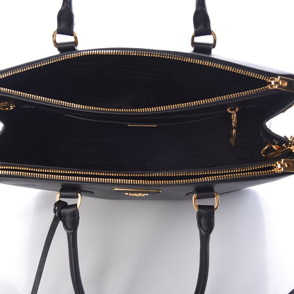 Prada Saffiano Medium Galleria Double Zip Tote Black 5 of 9