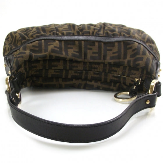 Fendi Zucca Cuoio Lucido Hobo Tobacco Moro 6 of 12
