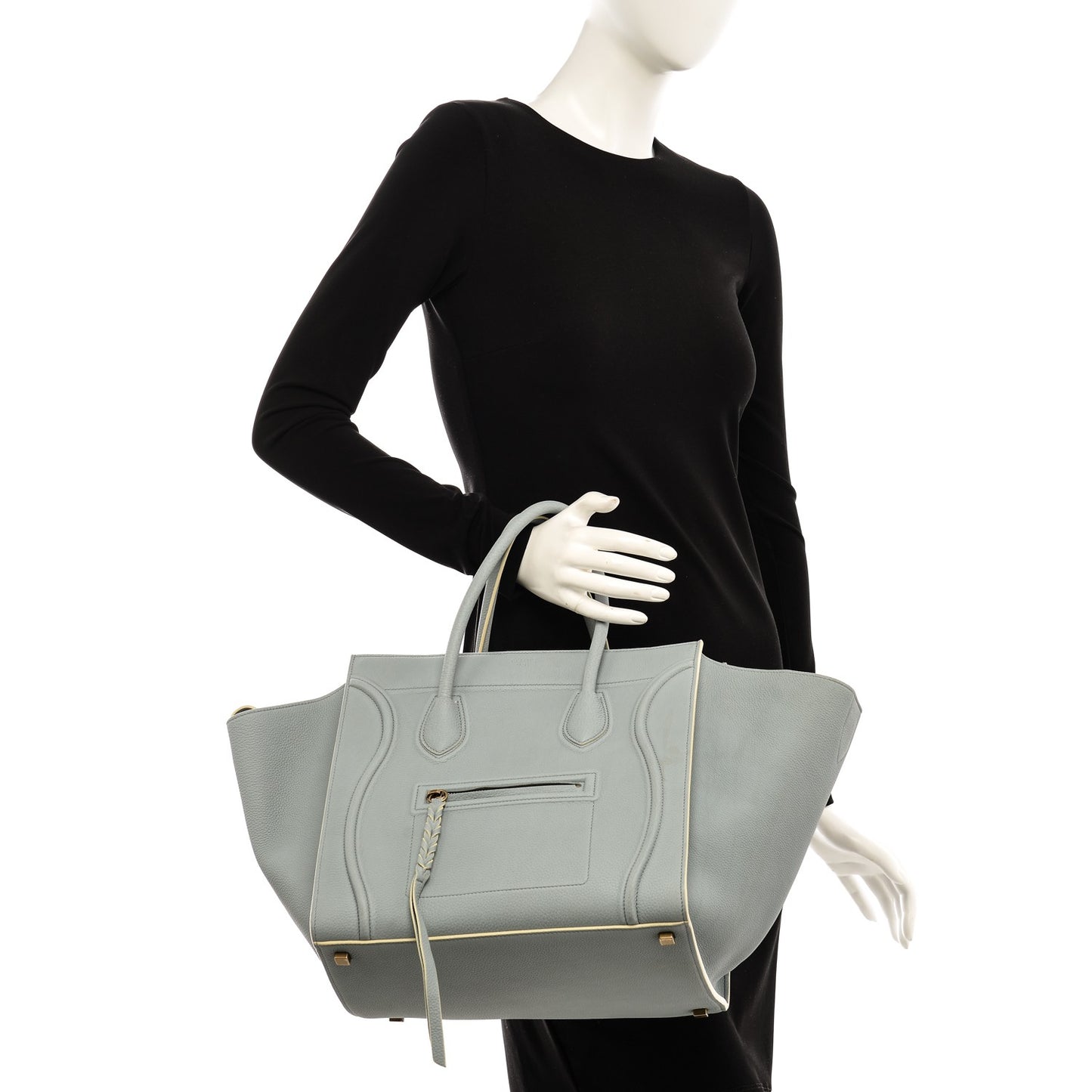 Baby Grained Calfskin Medium Phantom Luggage Cloud
