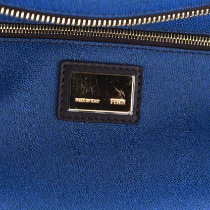 Fendi Zucca Spalmati Medium Roll Tote Tobacco Blue 6 of 8