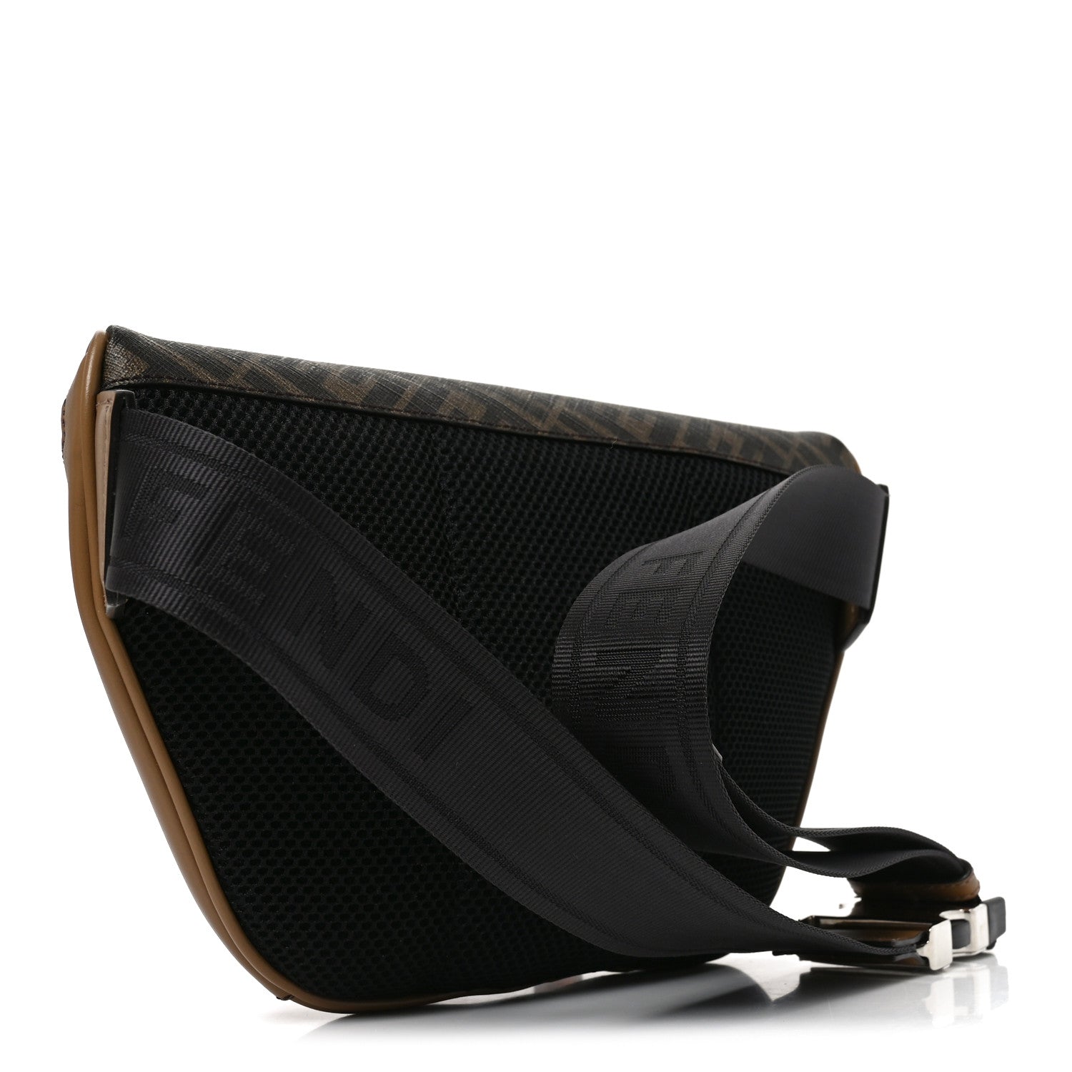 Fendi Glazed Fabric Vitello Liberty FF 1974 Diagonal Belt Bag