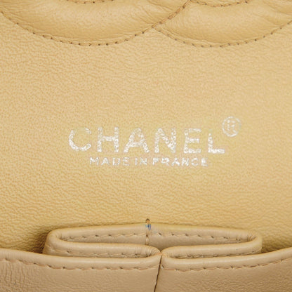 Chanel Lambskin Quilted Medium Double Flap Beige 7 of 10
