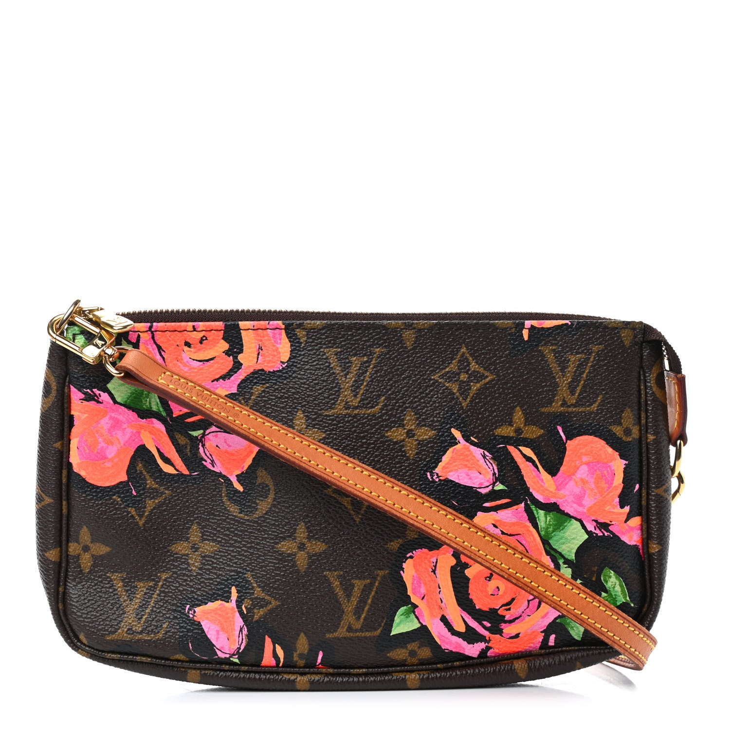 Louis Vuitton Monogram Roses Pochette Accessories Long Strap 1 of 13