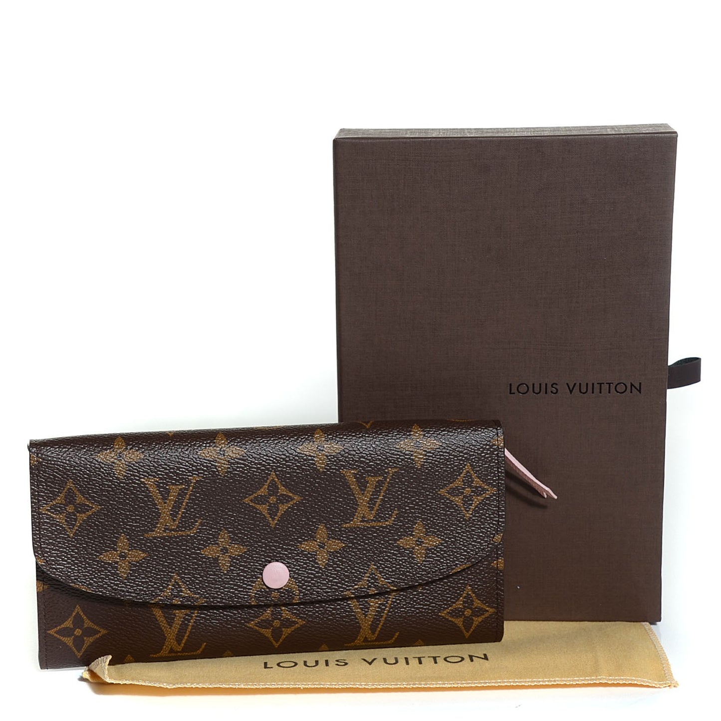 Monogram Emilie Wallet Rose Ballerine