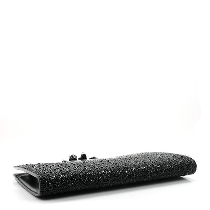 Alexander McQueen Crystal Jeweled Knuckle Flat Clutch Black 4 of 6