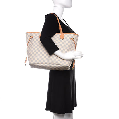 Louis Vuitton Damier Azur Neo Neverfull MM Rose Ballerine 2 of 9