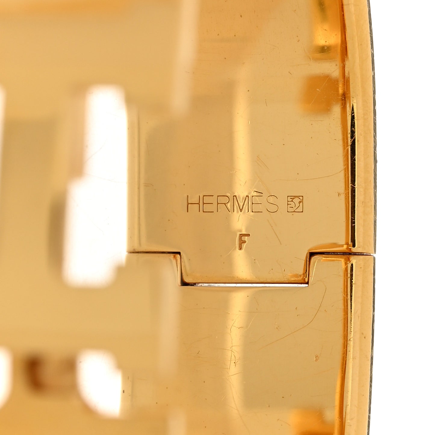 Enamel Wide Clic Clac H Bracelet GM Rose Poudre