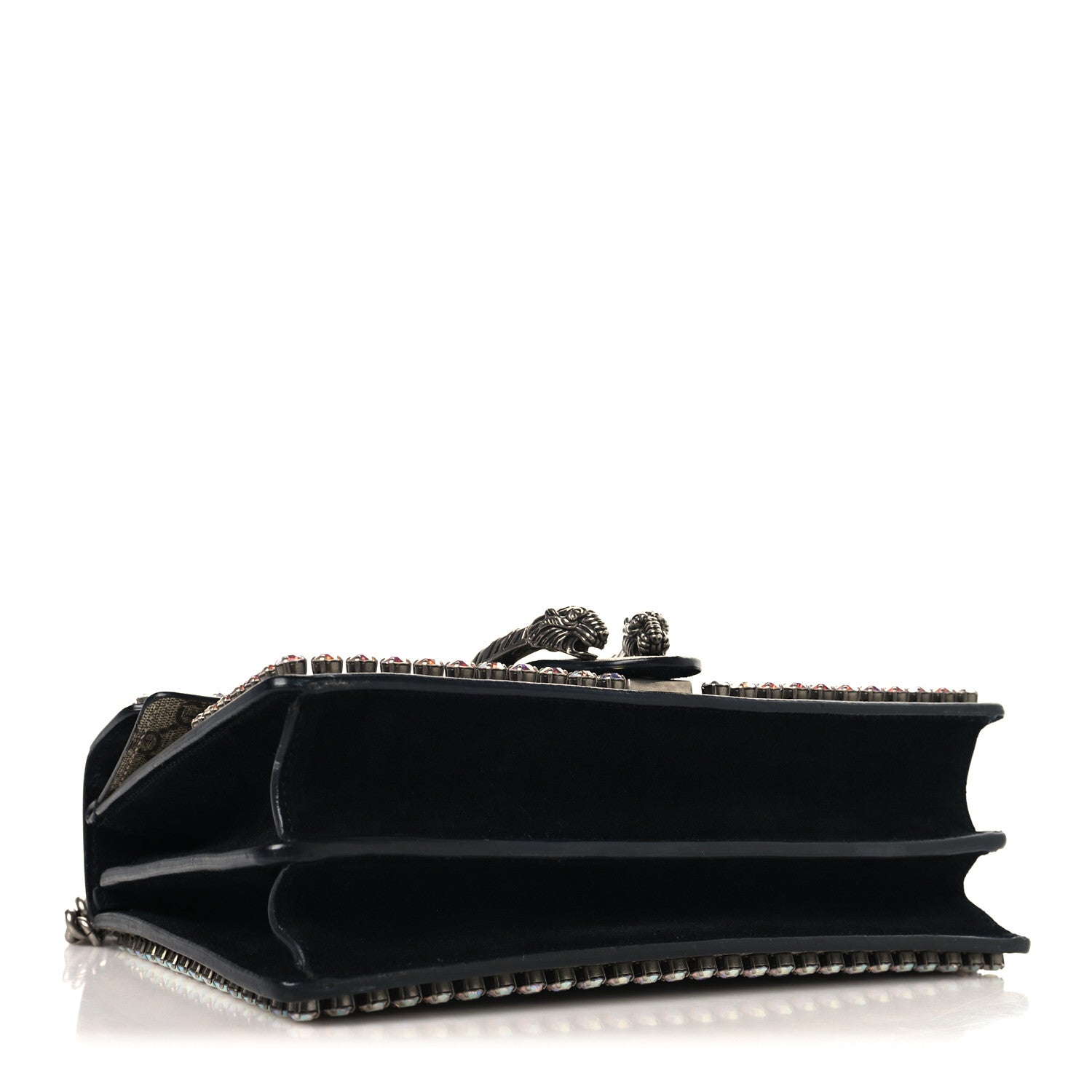 Gucci GG Supreme Monogram Crystal Small Dionysus Shoulder Bag Black 4 of 10