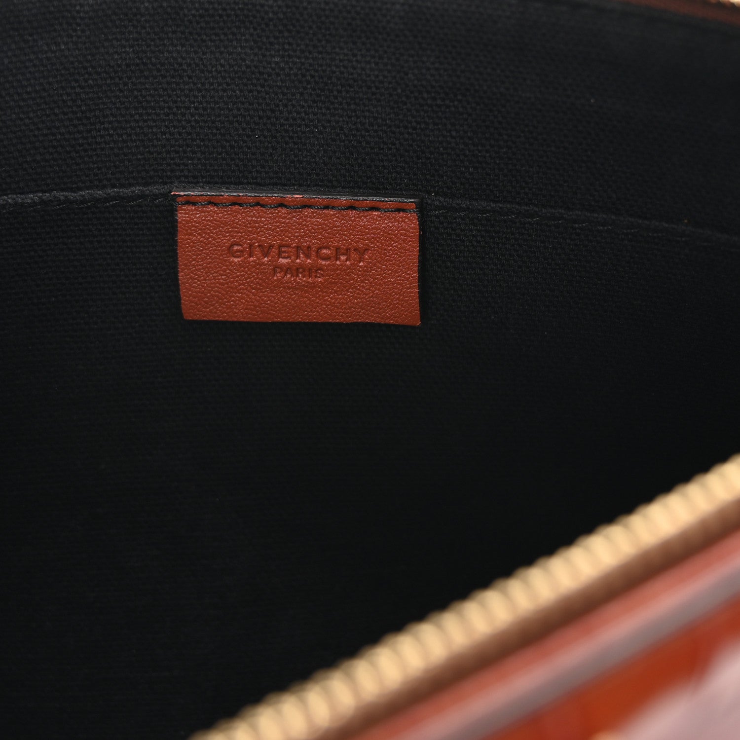 Givenchy Calfskin Crocodile Embossed Medium Antigona Pouch Cognac 6 of 7