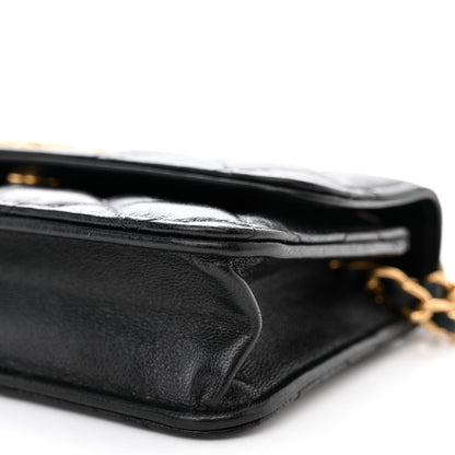 Chanel Lambskin Quilted Dynasty Flap Phone Holder With Chain Black 11 of 11