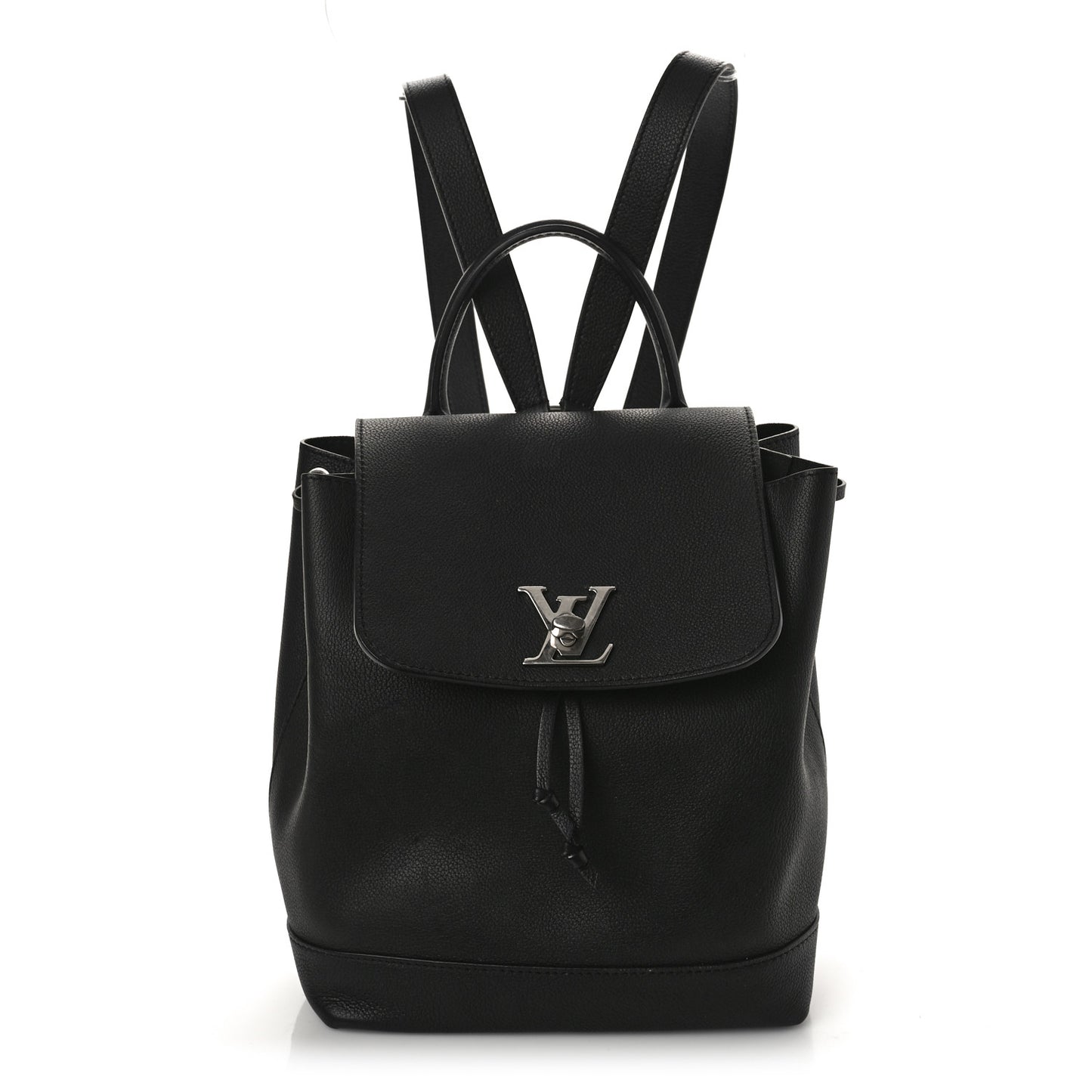 Calfskin Lockme Backpack Black