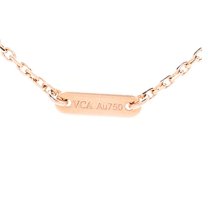 Van Cleef & Arpels 18K Rose Gold Sweet Alhambra Pendant Necklace 5 of 6