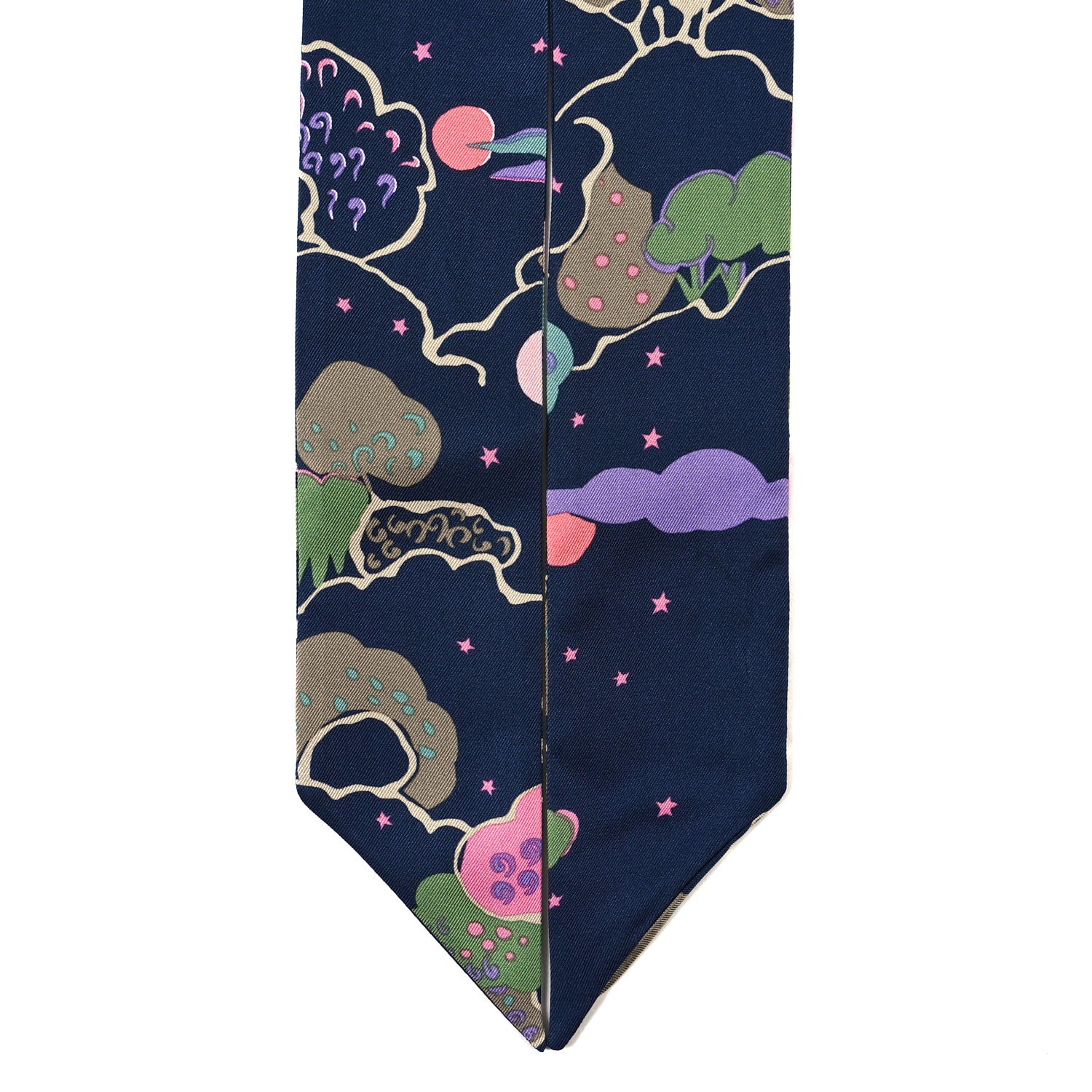Christian Dior Silk Mitzah Scarf Blue Multicolor 2 of 3