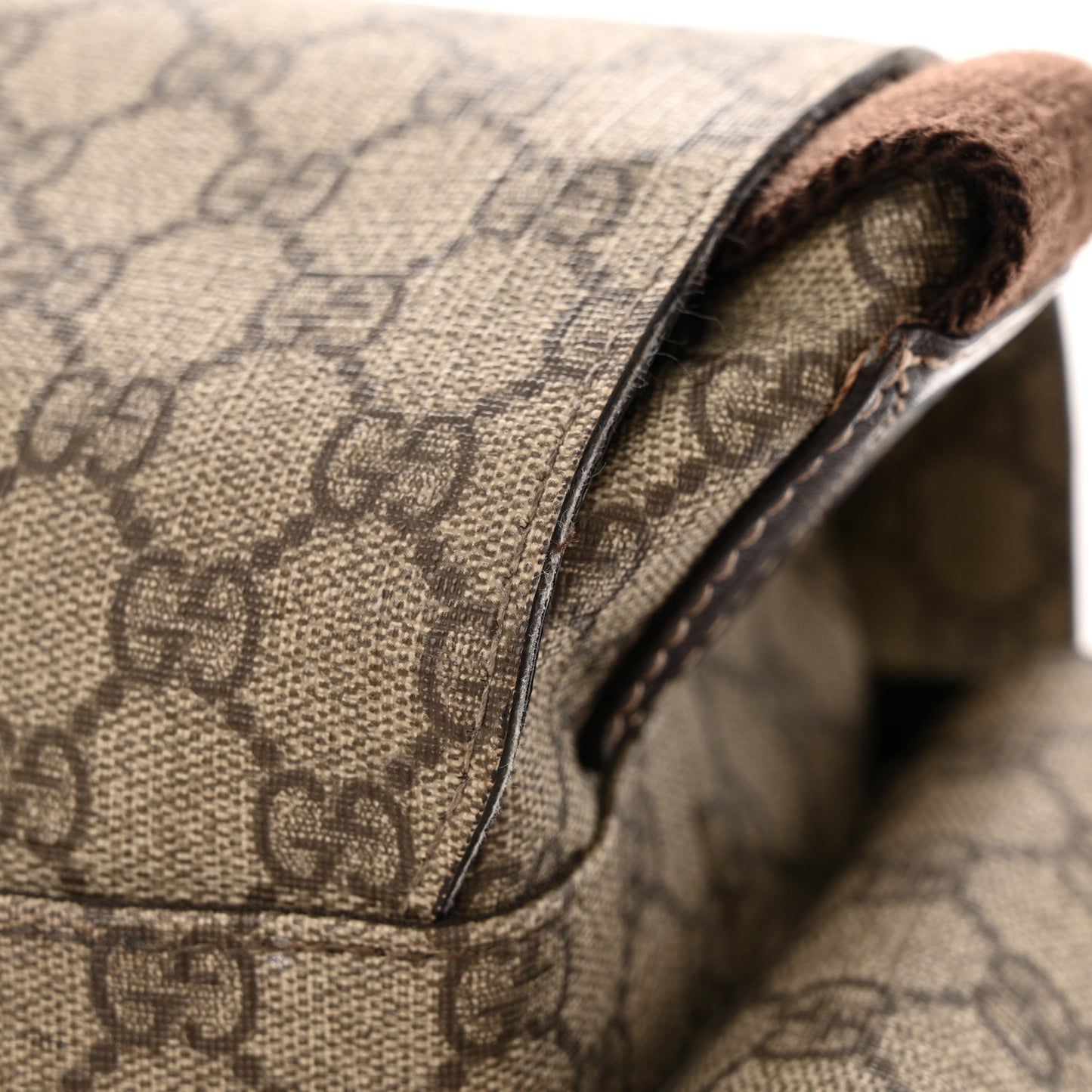 GG Plus Monogram Messenger Diaper Bag Dark Brown