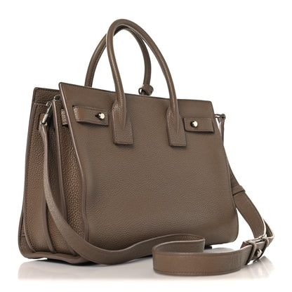 Saint Laurent Grained Calfskin Baby Sac De Jour Souple Taupe 3 of 12