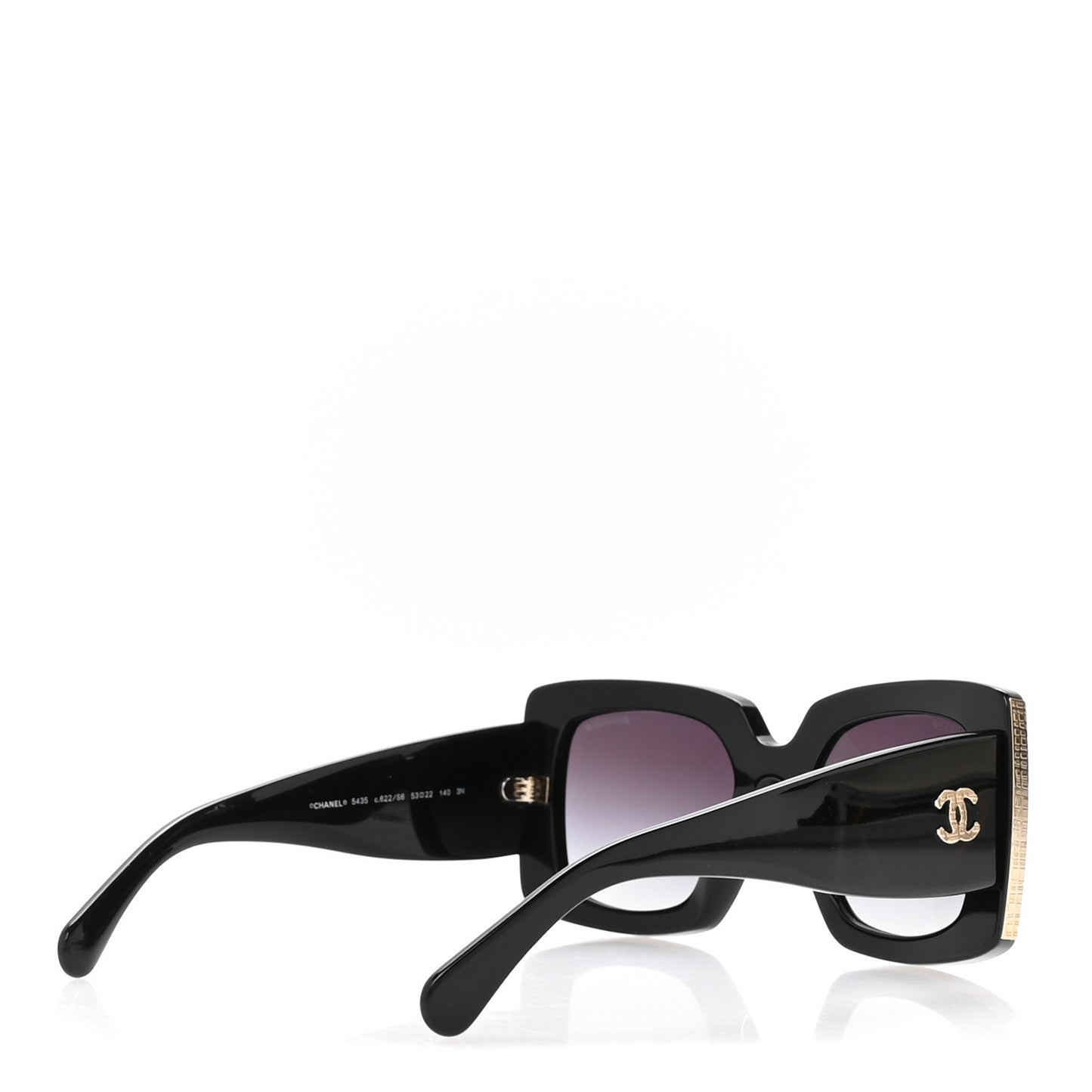 Acetate Rectangle Sunglasses 5435 Black