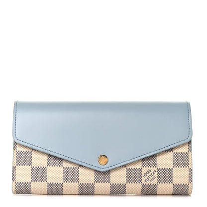 Louis Vuitton Damier Azur Sarah Wallet NM Bleu Olympe 1 of 9