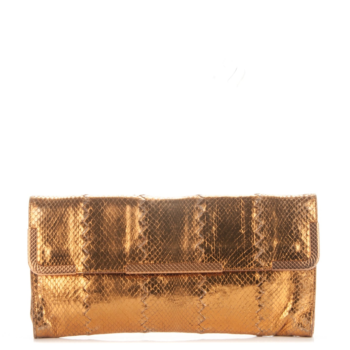 Metallic Ayers Wristlet Clutch Oro Bruciato