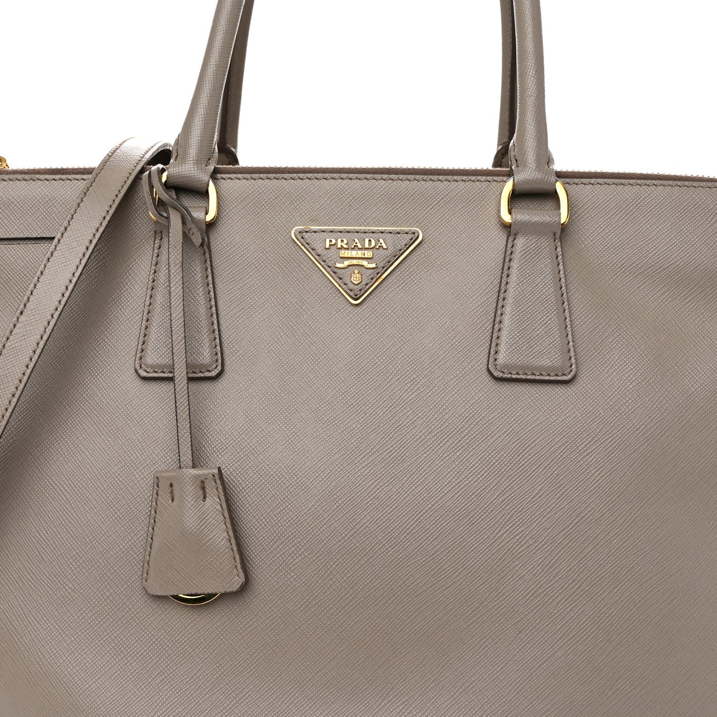 Saffiano Large Galleria Double Zip Tote Argilla