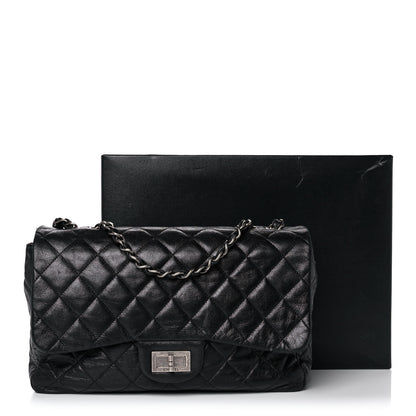 Chanel Washed Lambskin Quilted Jumbo Hybrid Reissue Flap Black 12 of 12