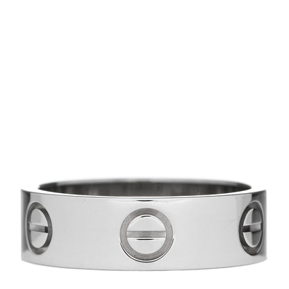 Cartier 18K White Gold 5.5mm LOVE Ring 51 5.75 1 of 5