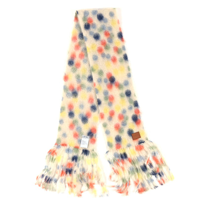 Loewe X SUNA FUJITA Mohair Wool Polka Dot Scarf White Multicolor 2 of 4