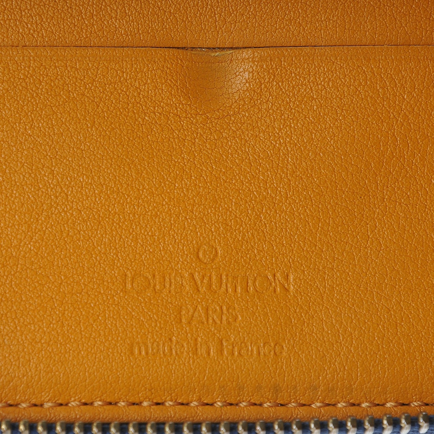 Denim Zip Compact Wallet Blue