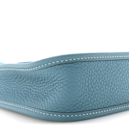 Hermes Taurillon Clemence Evelyne TPM New Blue Jean 9 of 11