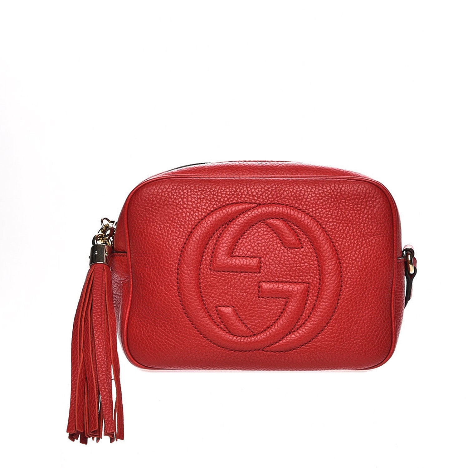 Gucci Pebbled Calfskin Small Soho Disco Bag Tabasco Red 1 of 7