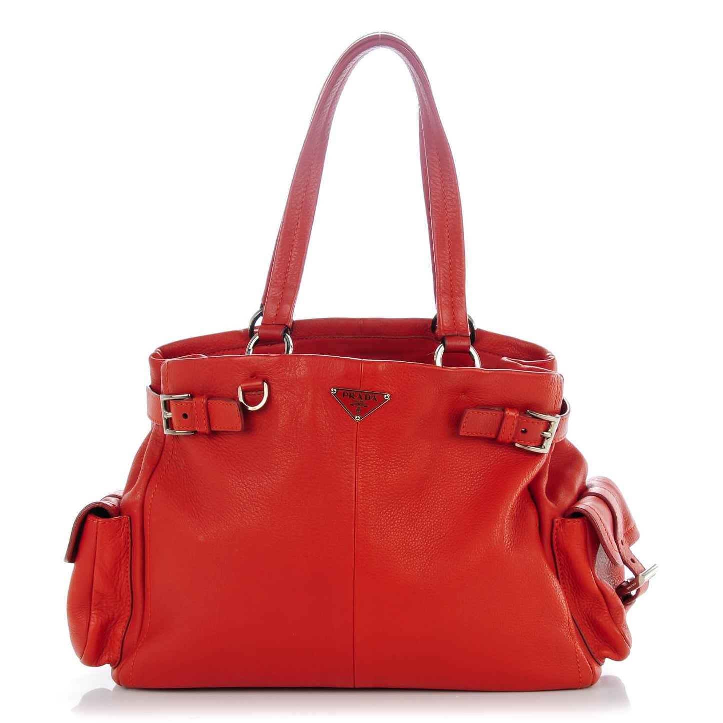 Vitello Daino Shoulder Bag Arancio